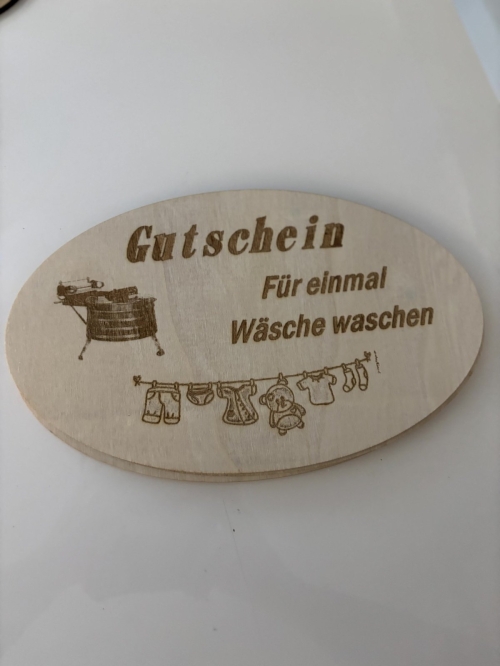 Gutschein Holzschild