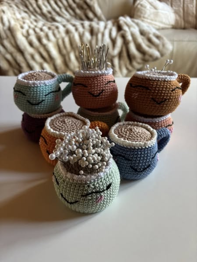 Nadelkissen Kaffeetasse